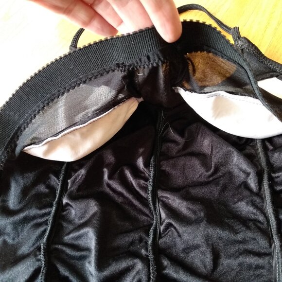 Vintage YSL Swimsuit Sz 14 Yves Saint Laurent Black Ruched 1 Piece Bathing Suit - Picture 3 of 16